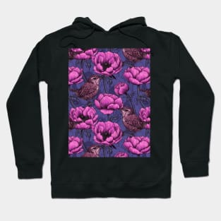 Wrens in the anemone garden Hoodie